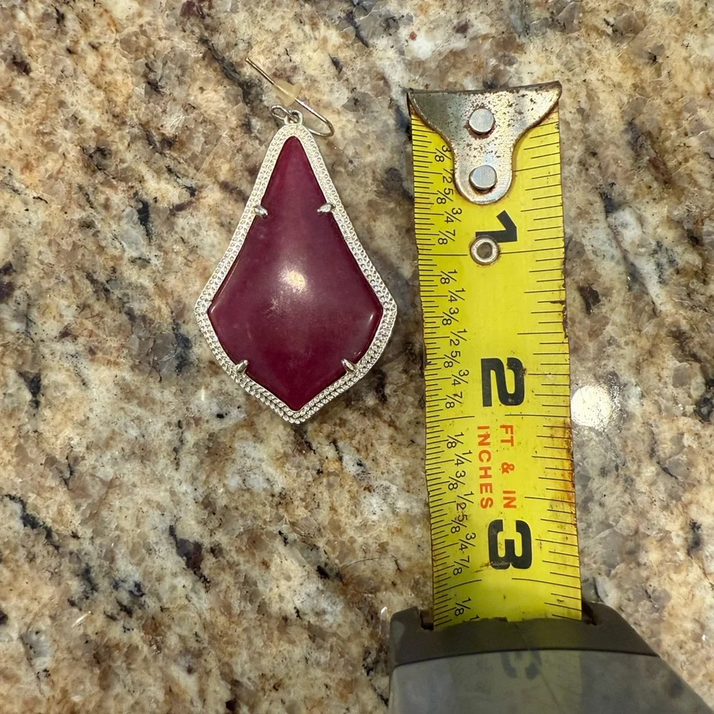 Kendra Scott Alex Gold/Maroon Drop Earrings